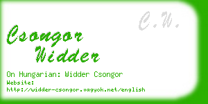 csongor widder business card